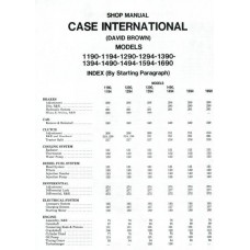 Case International David Brown 1190 - 1194 - 1290 - 1294 - 1390 - 1394 - 1490 - 1494 - 1594 - 1690 Workshop Manual